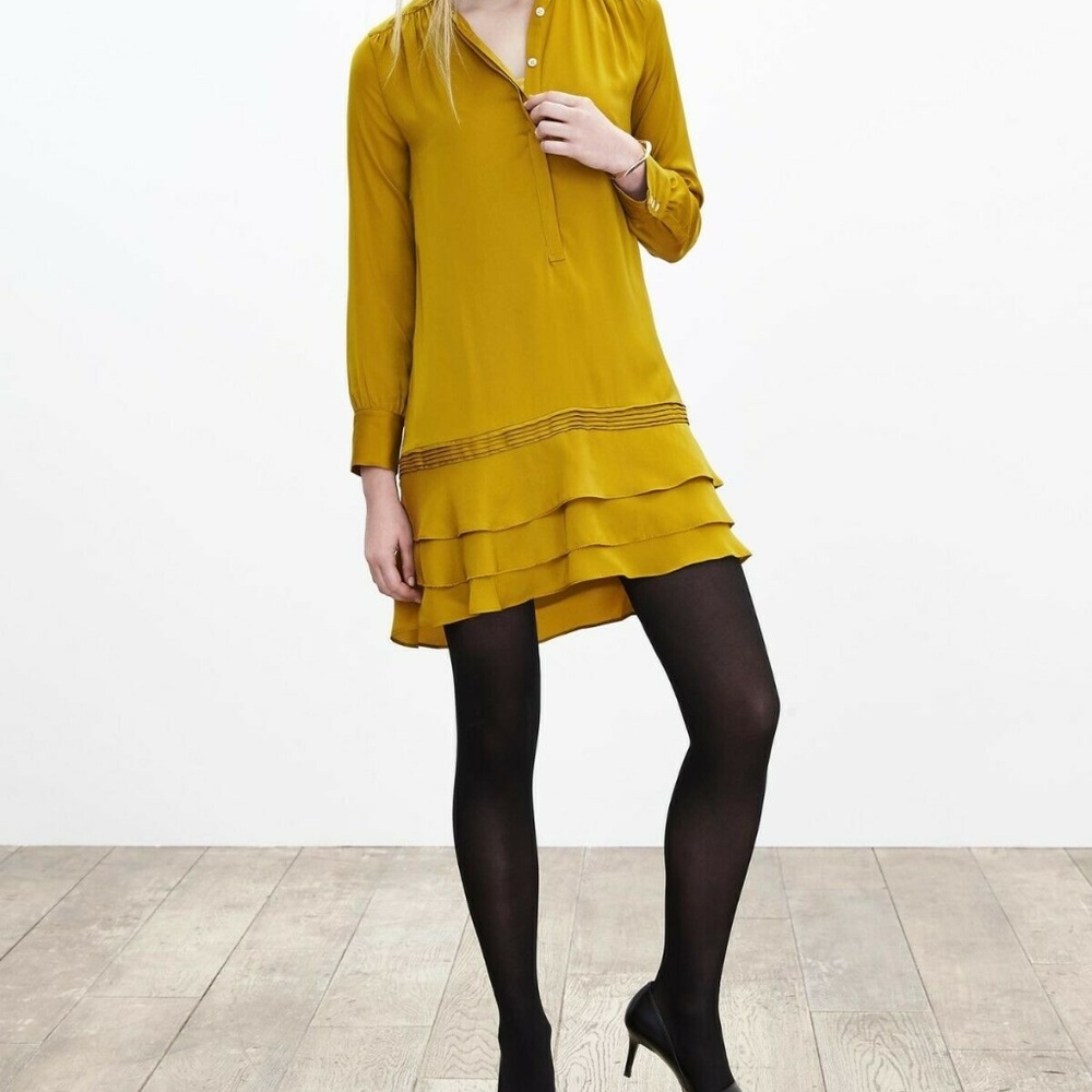 Banana Republic Tiered Ruffle Drop Waist Dress